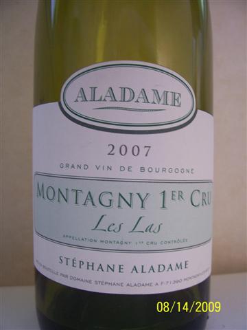 2007 Montagny 1er Cru "Le Las" by Domaine Stephane Aladame