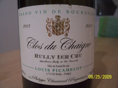 2007 Clos du Chaigne (Rully 1er Cru) by Domaine Philippe Chautard